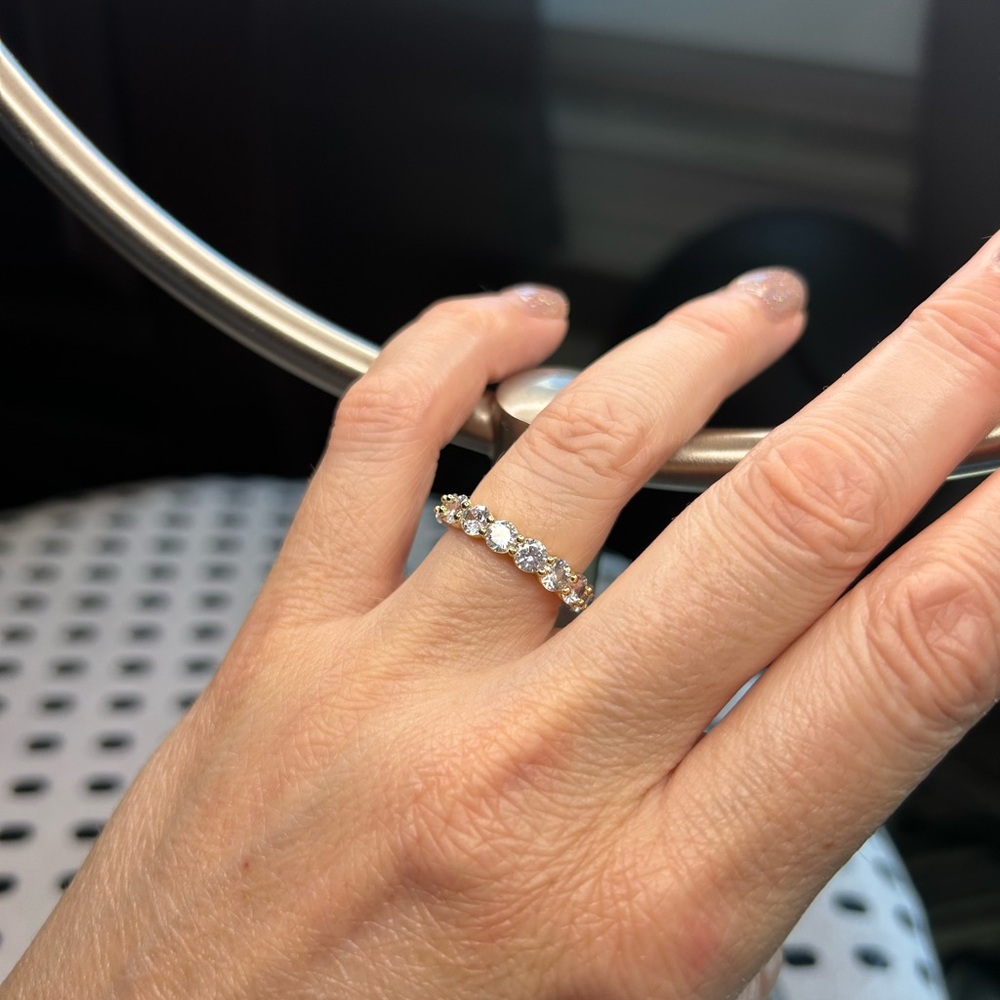 Sterling Silver CZ Ring Size 6.5 - Picture 4 of 5